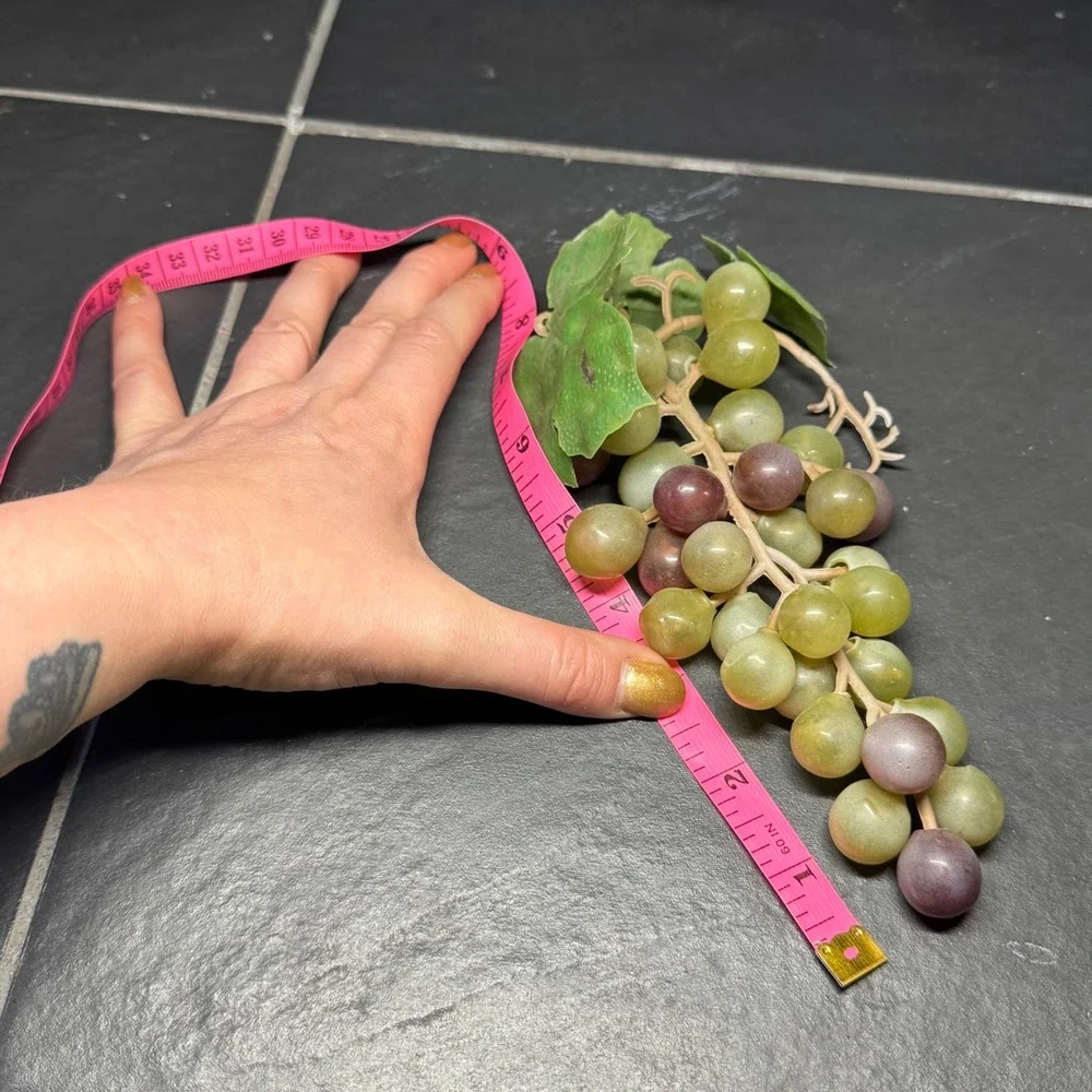 Vintage‎ MCM Artificial Grapes Faux Fruit Clusters Purple Green Black 3pc Set